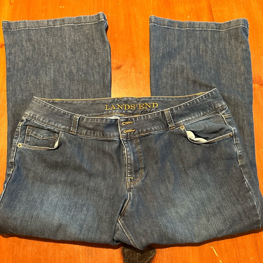 Lands End Wide Leg Jeans 16P. Inseam 27” - Picture 4 of 5